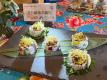 「油甘鹹豬肉壽司」將油甘果搭五花肉加以傳統工法醃漬而成客家鹹豬肉，飯香自然清新，清甜回甘。